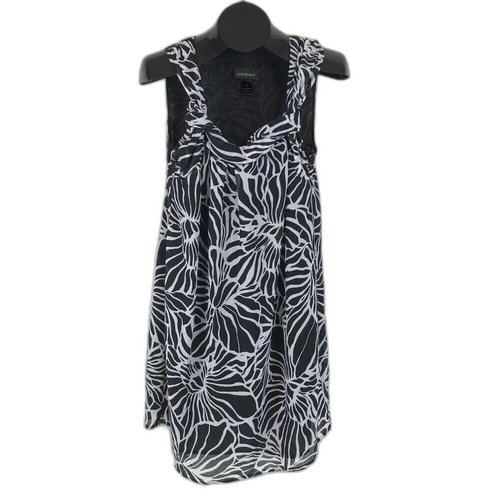 Lane Bryant Floral Shift Dress Women's Plus Size 14 Sleeveless Lined Pullover
